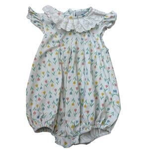 Baby Girl Castles & Crowns Tulip Print Bubble Size 2T
